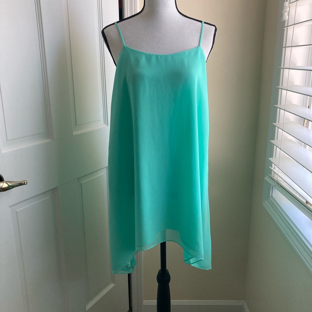 Bcbgeneration Mint Green Low Back Flowy Dress Xs - image 3